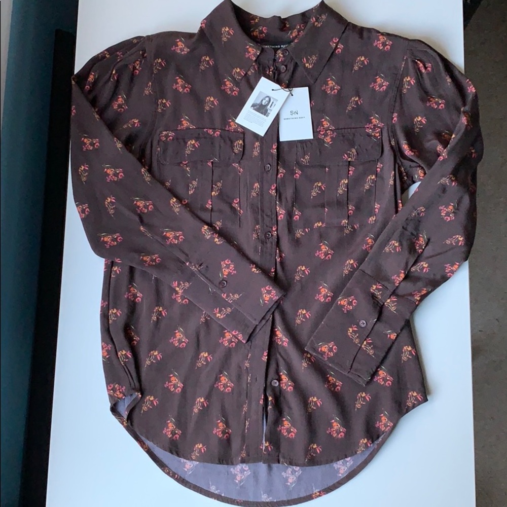 Something Navy Utility Blouse XS. Fits like Small